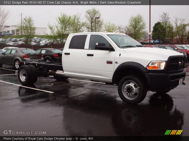 Bright White / Dark Slate/Medium Graystone 2012 Dodge Ram 4500 HD ST Crew Cab Chassis 4x4