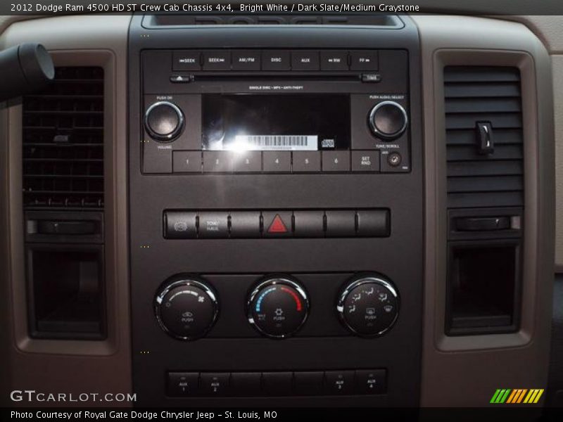 Bright White / Dark Slate/Medium Graystone 2012 Dodge Ram 4500 HD ST Crew Cab Chassis 4x4