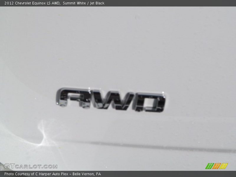 Summit White / Jet Black 2012 Chevrolet Equinox LS AWD