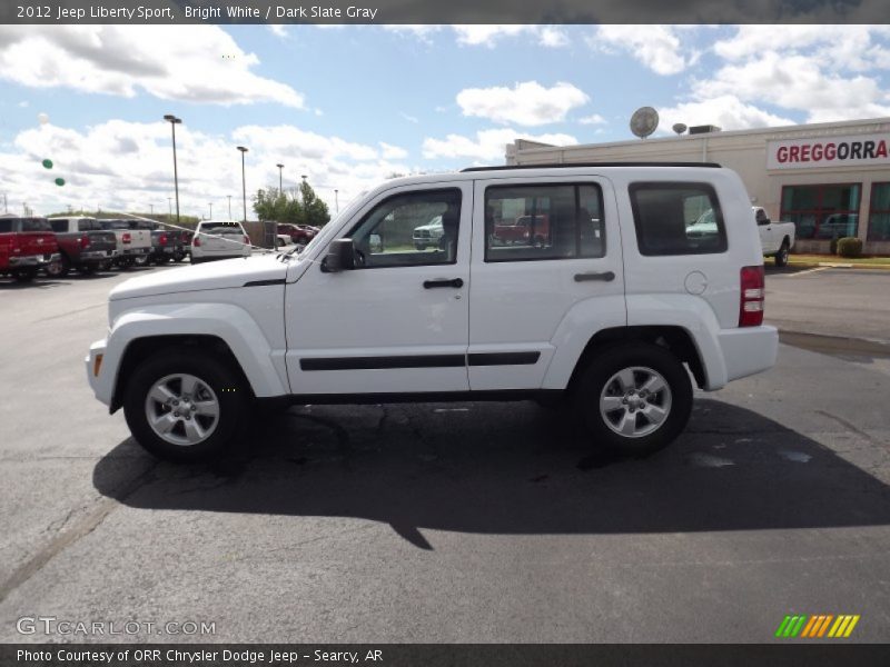 Bright White / Dark Slate Gray 2012 Jeep Liberty Sport