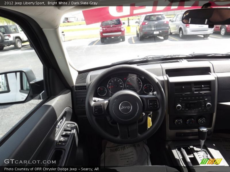 Bright White / Dark Slate Gray 2012 Jeep Liberty Sport