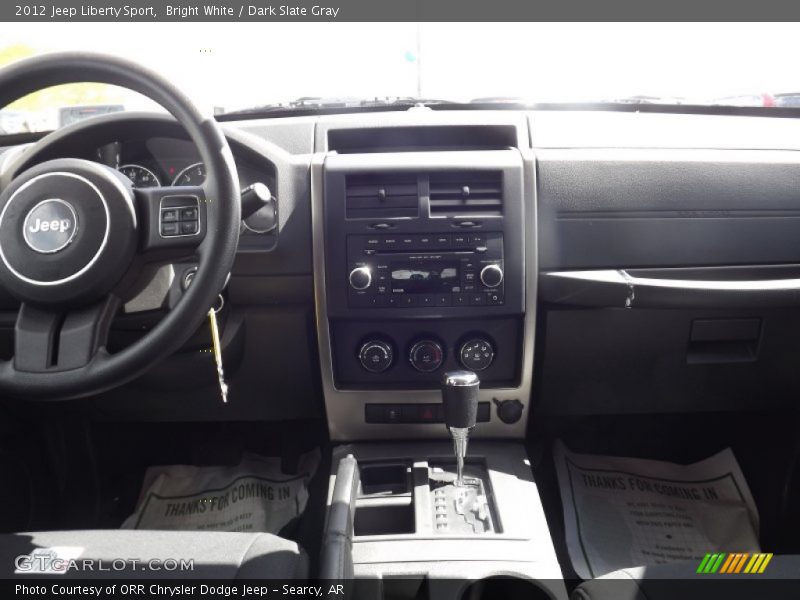 Bright White / Dark Slate Gray 2012 Jeep Liberty Sport