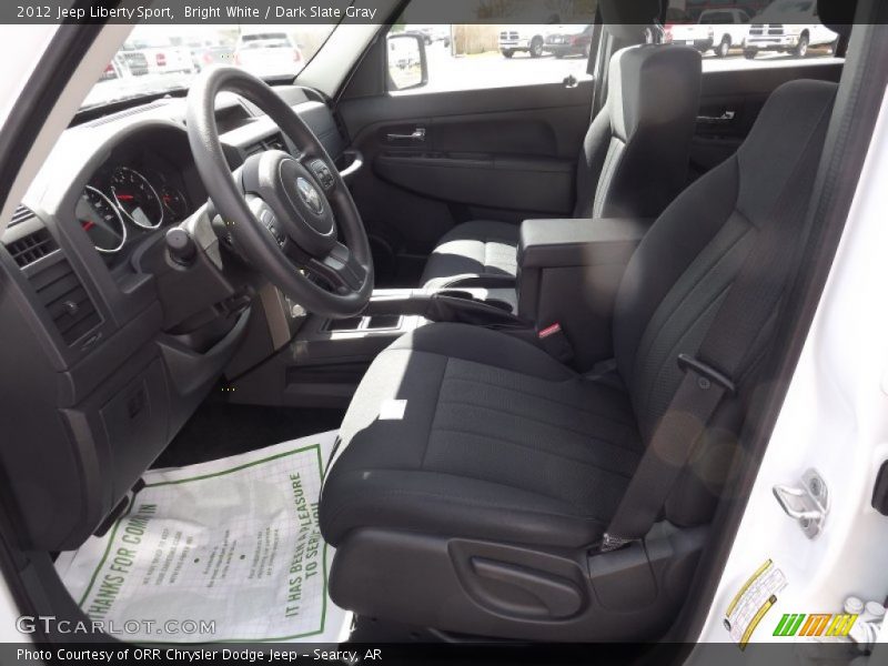 Bright White / Dark Slate Gray 2012 Jeep Liberty Sport