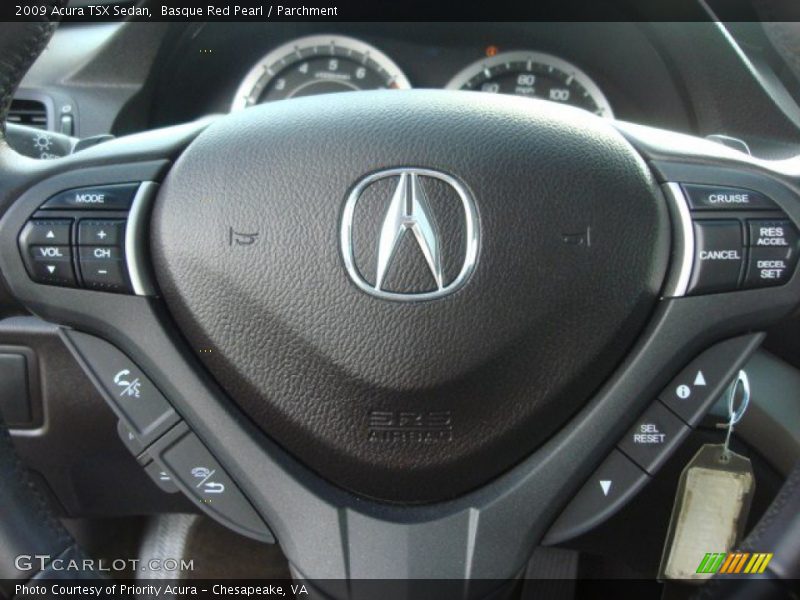 Basque Red Pearl / Parchment 2009 Acura TSX Sedan