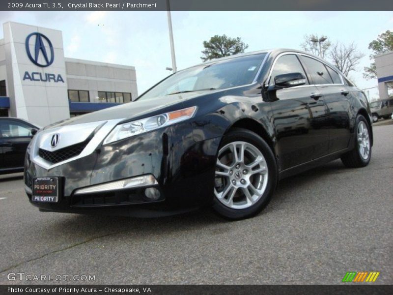 Crystal Black Pearl / Parchment 2009 Acura TL 3.5