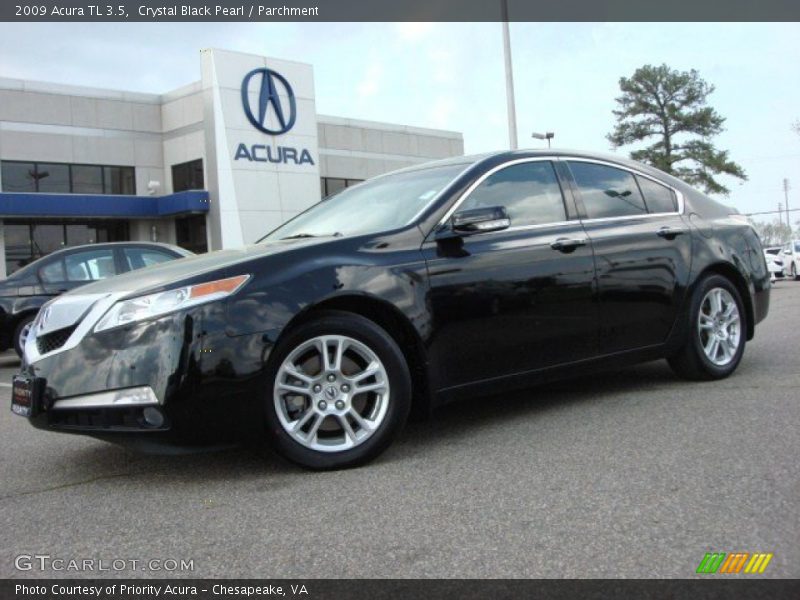 Crystal Black Pearl / Parchment 2009 Acura TL 3.5