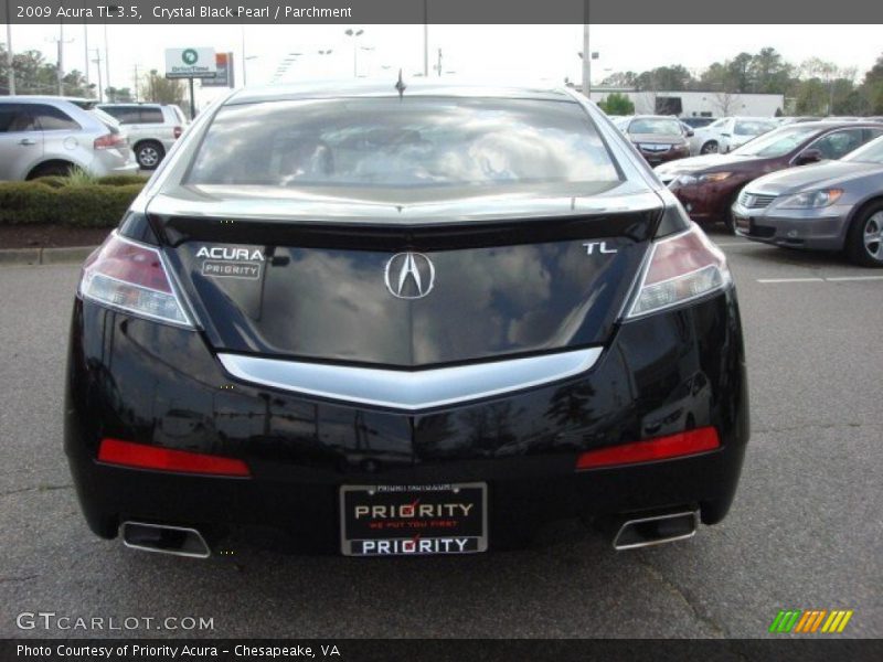 Crystal Black Pearl / Parchment 2009 Acura TL 3.5