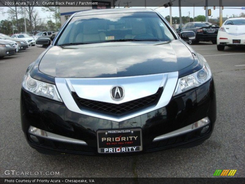 Crystal Black Pearl / Parchment 2009 Acura TL 3.5