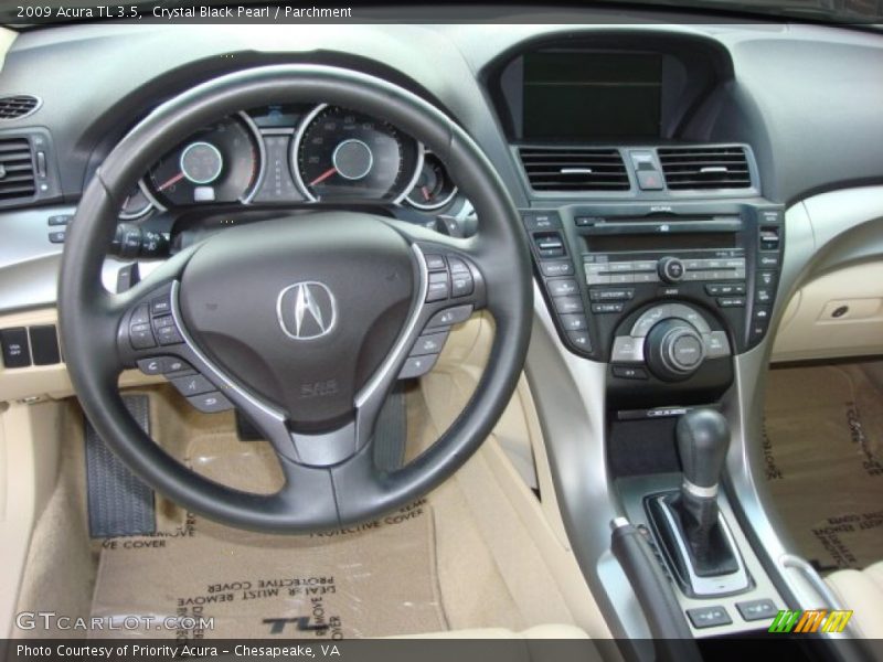 Crystal Black Pearl / Parchment 2009 Acura TL 3.5