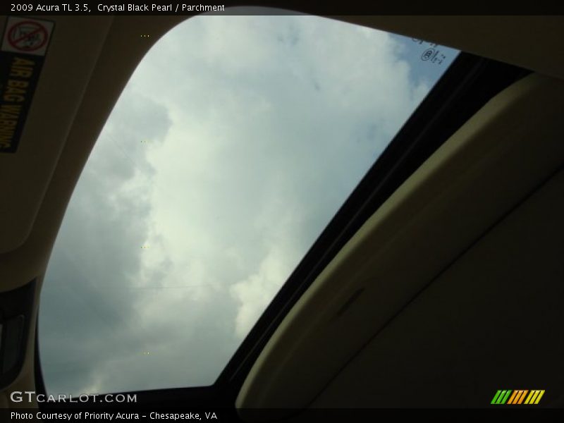 Crystal Black Pearl / Parchment 2009 Acura TL 3.5