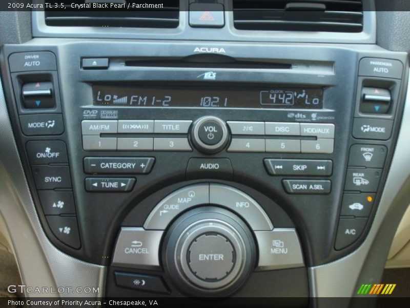 Crystal Black Pearl / Parchment 2009 Acura TL 3.5