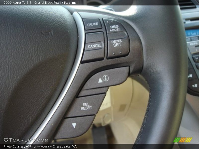 Crystal Black Pearl / Parchment 2009 Acura TL 3.5