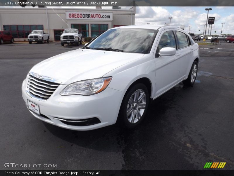 Bright White / Black/Light Frost 2012 Chrysler 200 Touring Sedan