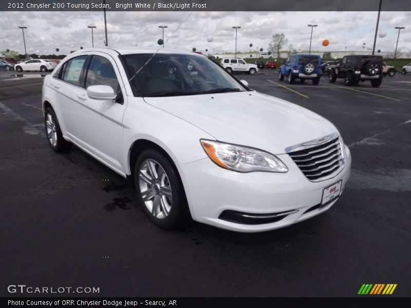 Bright White / Black/Light Frost 2012 Chrysler 200 Touring Sedan