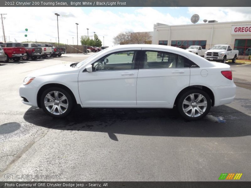 Bright White / Black/Light Frost 2012 Chrysler 200 Touring Sedan