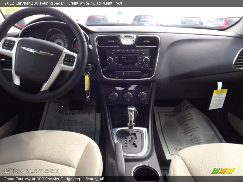 Bright White / Black/Light Frost 2012 Chrysler 200 Touring Sedan