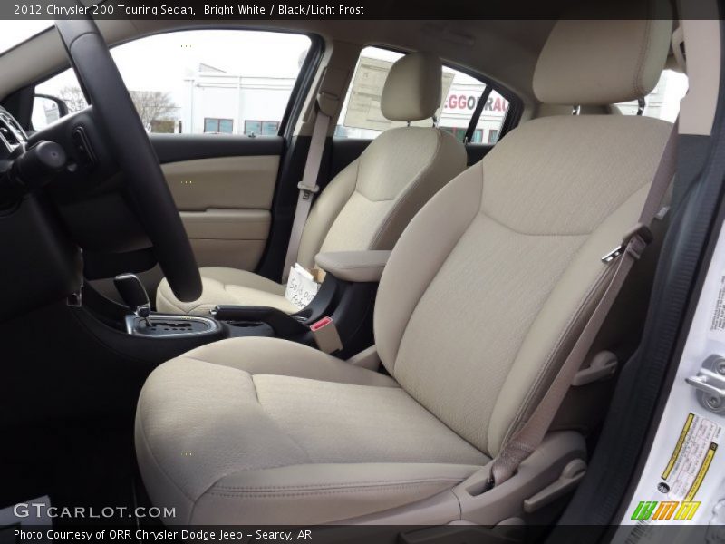 Bright White / Black/Light Frost 2012 Chrysler 200 Touring Sedan