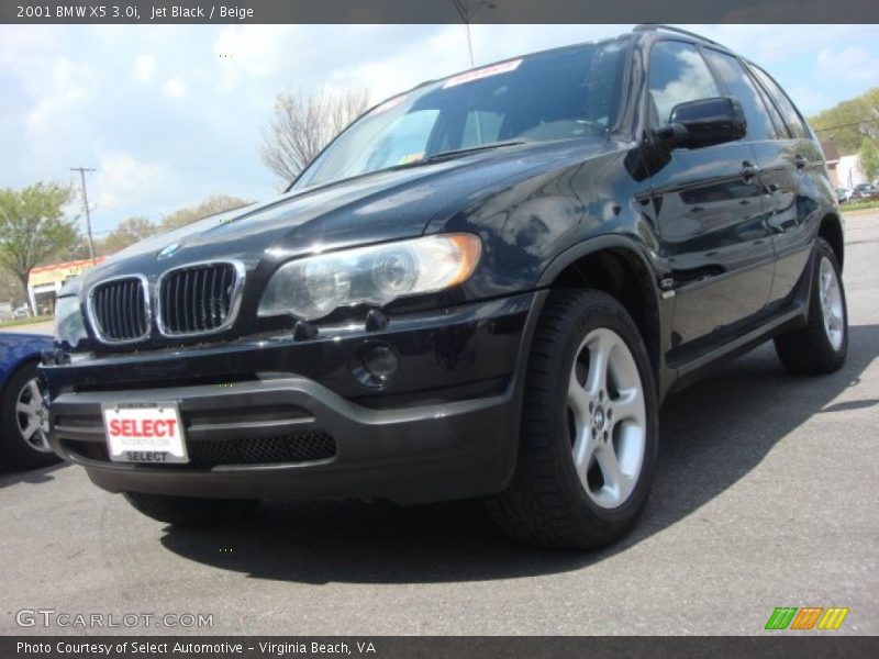 Jet Black / Beige 2001 BMW X5 3.0i
