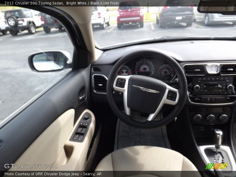 Bright White / Black/Light Frost 2012 Chrysler 200 Touring Sedan