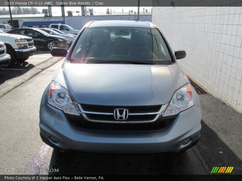 Glacier Blue Metallic / Gray 2010 Honda CR-V LX AWD