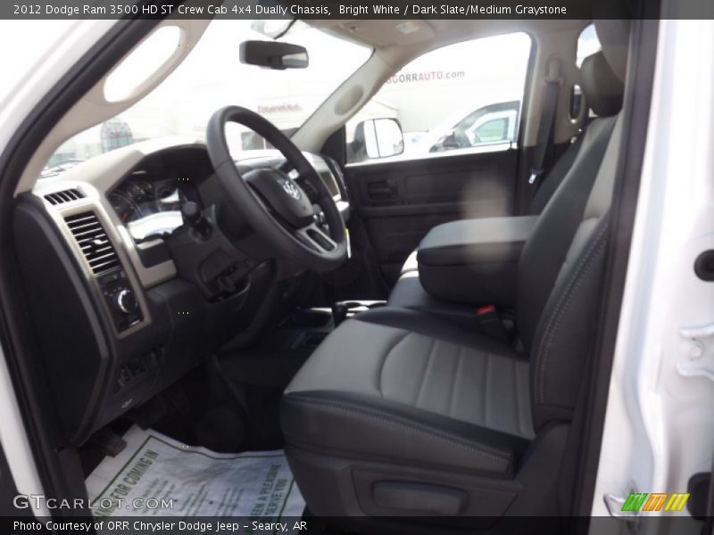 Bright White / Dark Slate/Medium Graystone 2012 Dodge Ram 3500 HD ST Crew Cab 4x4 Dually Chassis