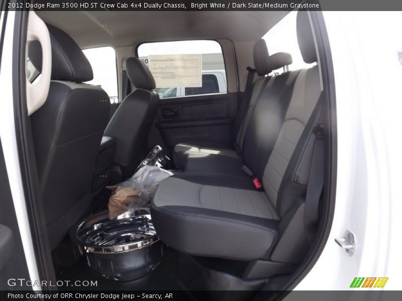 Bright White / Dark Slate/Medium Graystone 2012 Dodge Ram 3500 HD ST Crew Cab 4x4 Dually Chassis