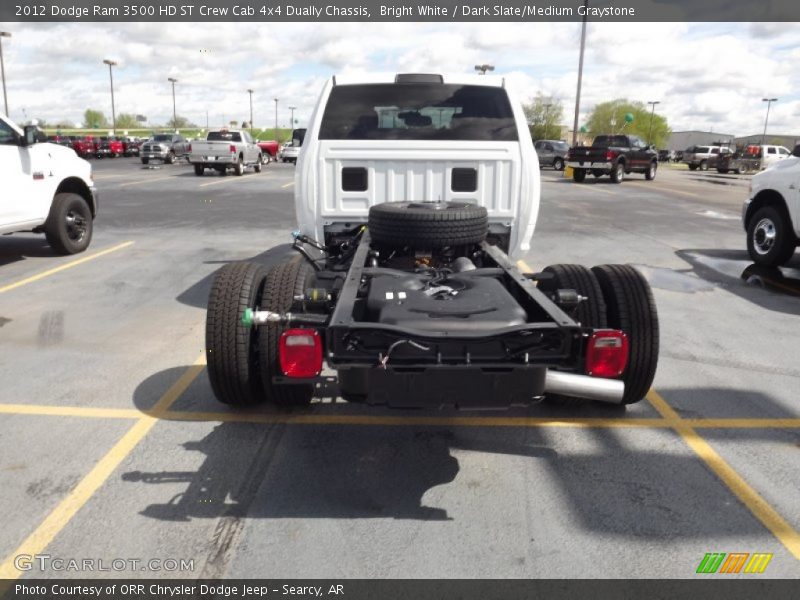 Bright White / Dark Slate/Medium Graystone 2012 Dodge Ram 3500 HD ST Crew Cab 4x4 Dually Chassis