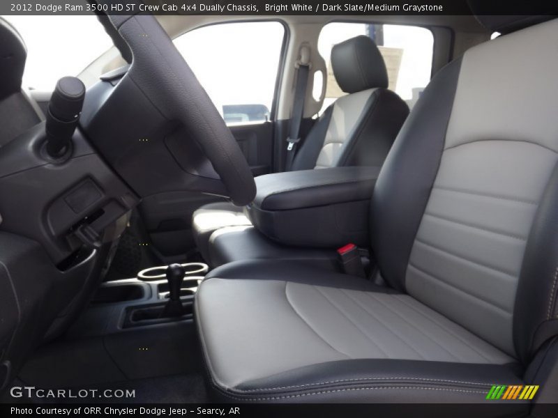Bright White / Dark Slate/Medium Graystone 2012 Dodge Ram 3500 HD ST Crew Cab 4x4 Dually Chassis