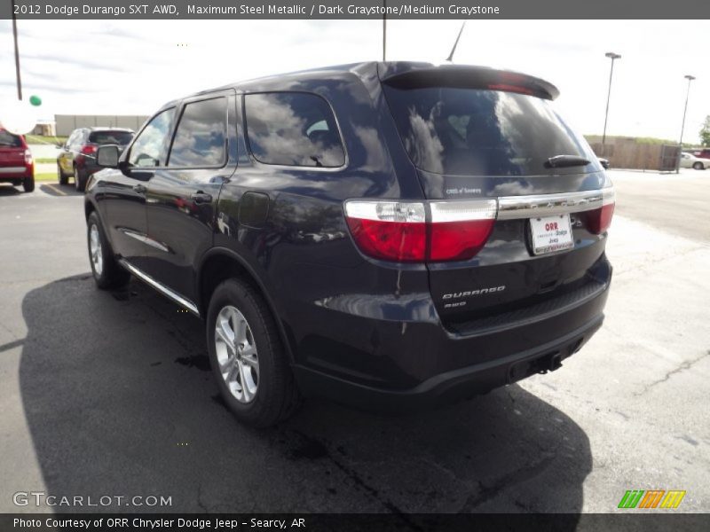 Maximum Steel Metallic / Dark Graystone/Medium Graystone 2012 Dodge Durango SXT AWD