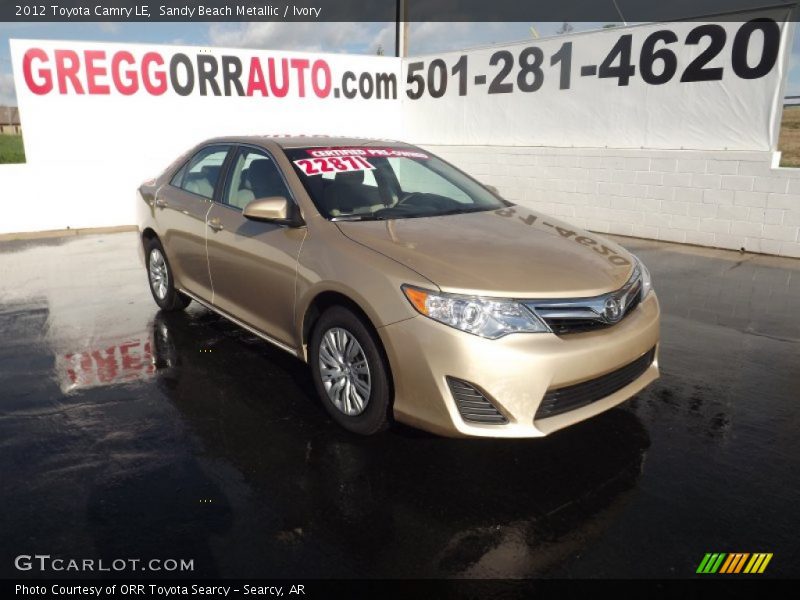Sandy Beach Metallic / Ivory 2012 Toyota Camry LE