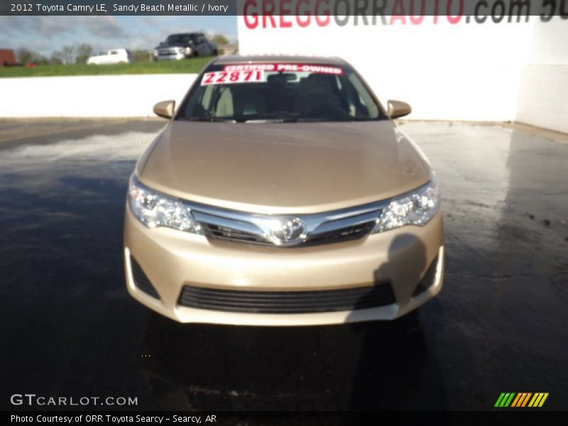 Sandy Beach Metallic / Ivory 2012 Toyota Camry LE