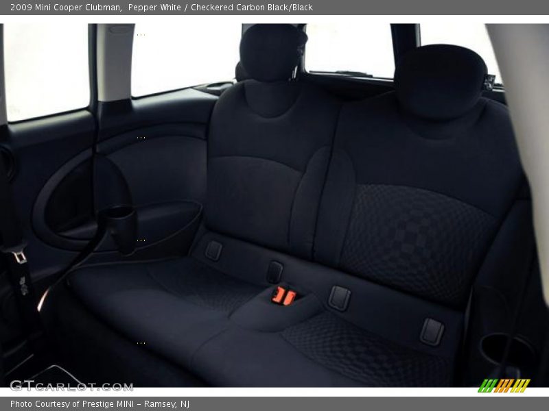 Pepper White / Checkered Carbon Black/Black 2009 Mini Cooper Clubman