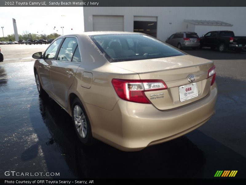 Sandy Beach Metallic / Ivory 2012 Toyota Camry LE