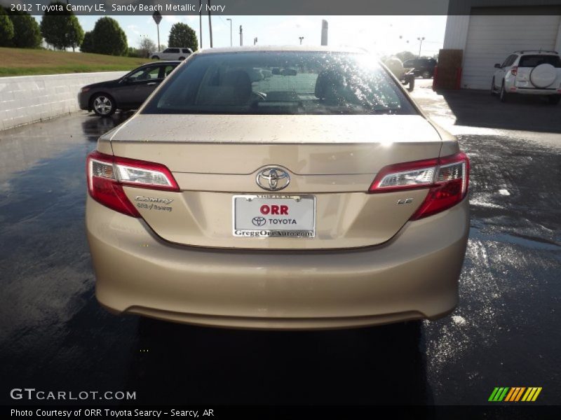 Sandy Beach Metallic / Ivory 2012 Toyota Camry LE