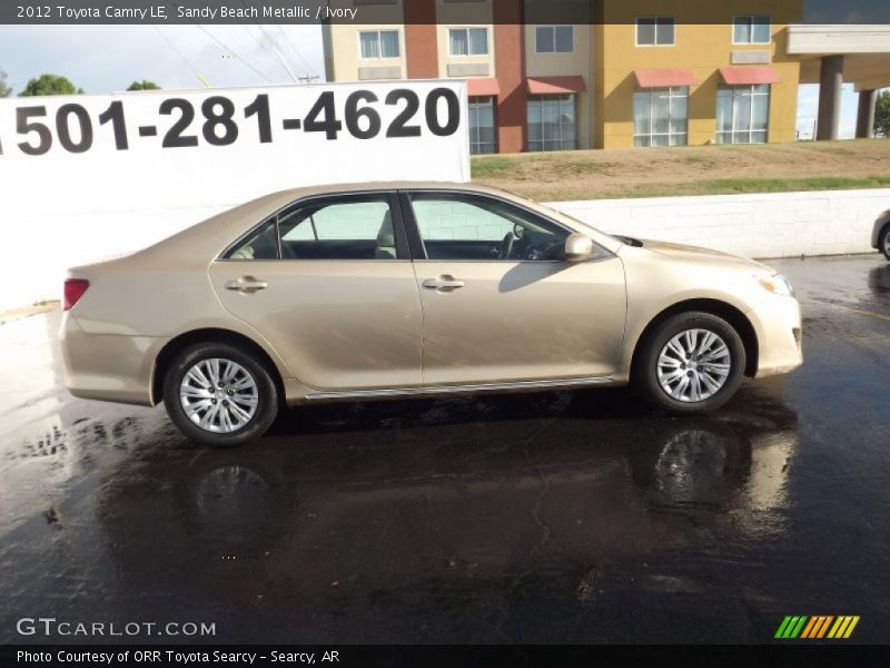Sandy Beach Metallic / Ivory 2012 Toyota Camry LE