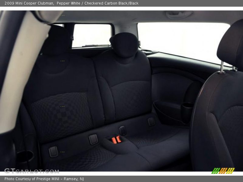 Pepper White / Checkered Carbon Black/Black 2009 Mini Cooper Clubman