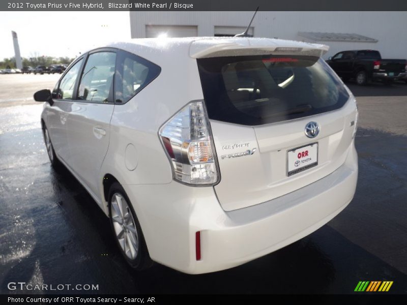 Blizzard White Pearl / Bisque 2012 Toyota Prius v Five Hybrid