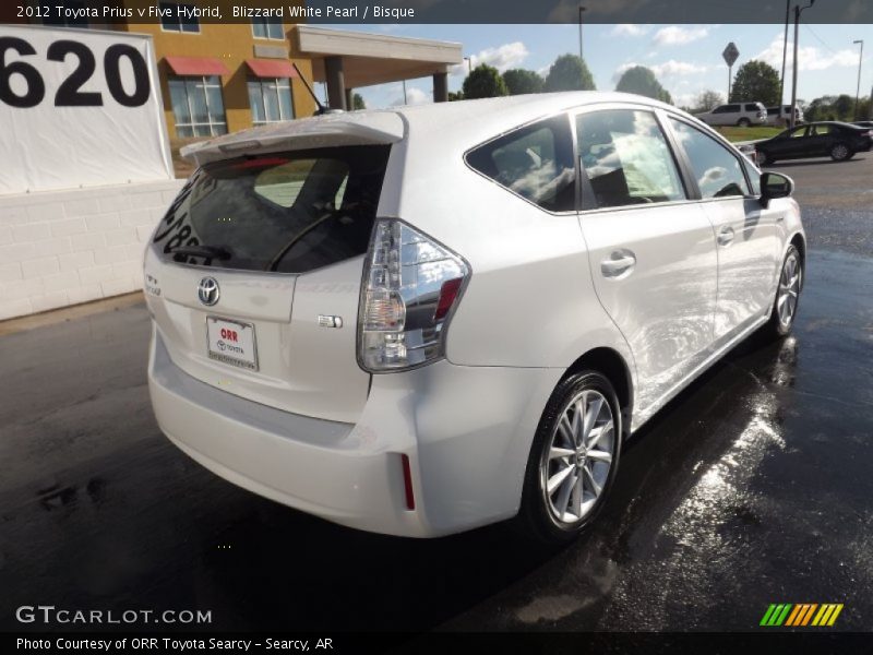 Blizzard White Pearl / Bisque 2012 Toyota Prius v Five Hybrid