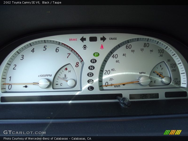 Black / Taupe 2002 Toyota Camry SE V6