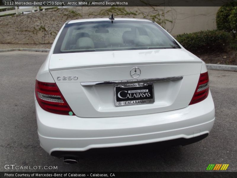 Arctic White / Almond Beige/Mocha 2012 Mercedes-Benz C 250 Sport