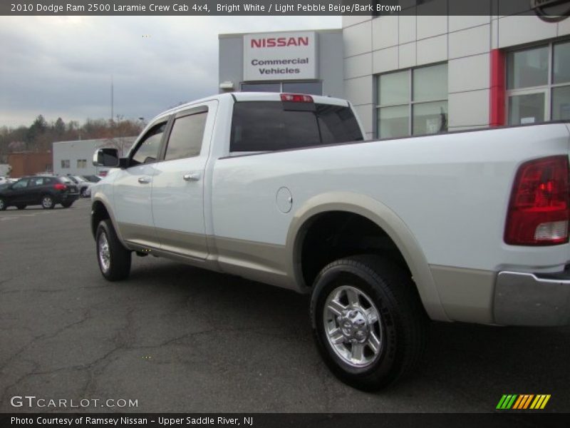 Bright White / Light Pebble Beige/Bark Brown 2010 Dodge Ram 2500 Laramie Crew Cab 4x4