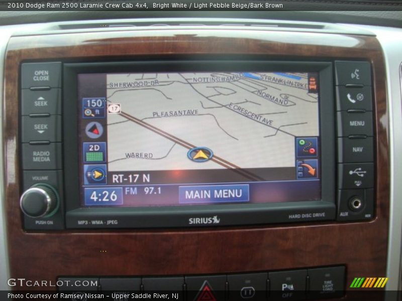 Bright White / Light Pebble Beige/Bark Brown 2010 Dodge Ram 2500 Laramie Crew Cab 4x4