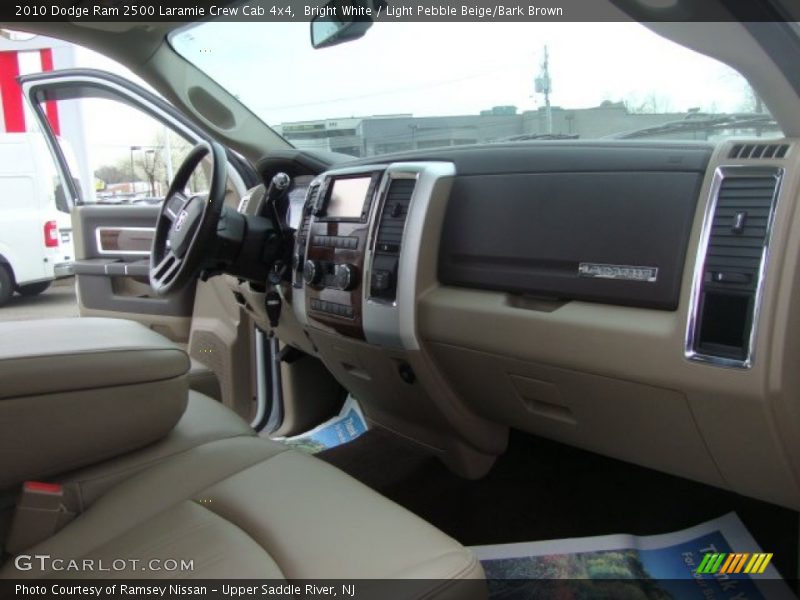 Bright White / Light Pebble Beige/Bark Brown 2010 Dodge Ram 2500 Laramie Crew Cab 4x4