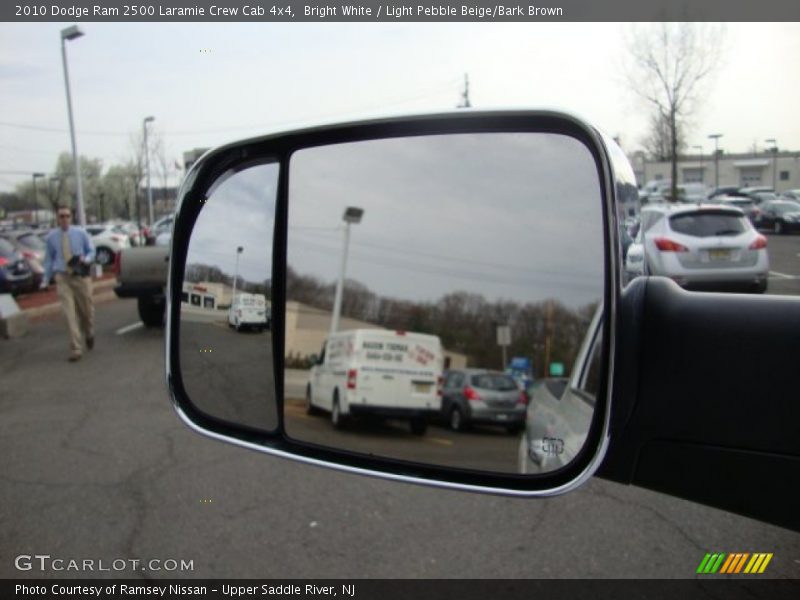 Bright White / Light Pebble Beige/Bark Brown 2010 Dodge Ram 2500 Laramie Crew Cab 4x4