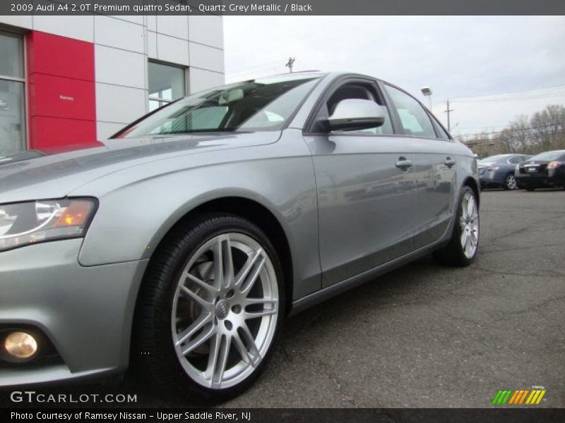 Quartz Grey Metallic / Black 2009 Audi A4 2.0T Premium quattro Sedan