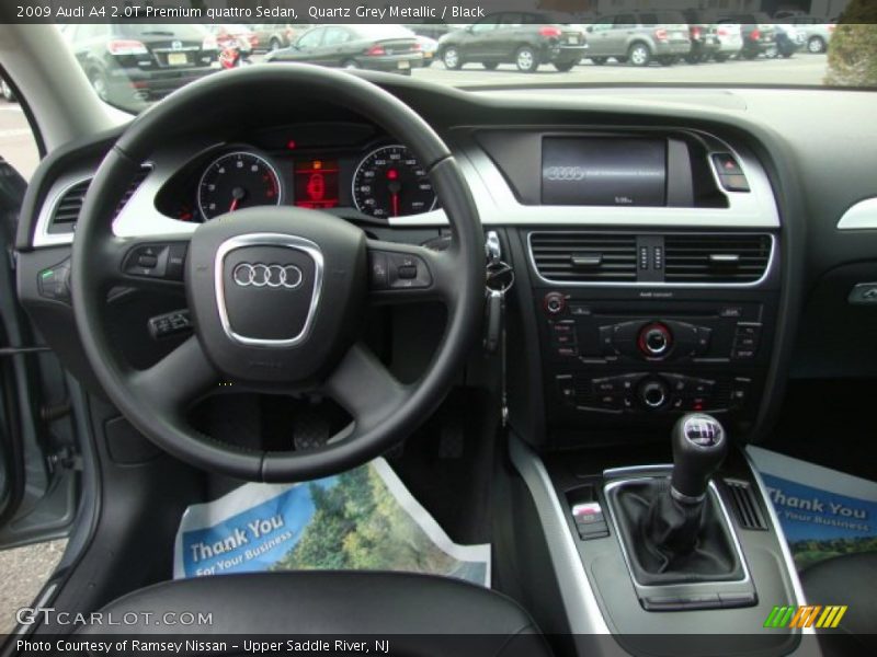 Quartz Grey Metallic / Black 2009 Audi A4 2.0T Premium quattro Sedan