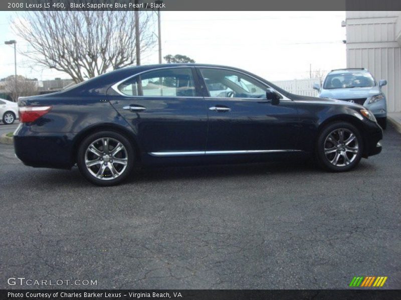 Black Sapphire Blue Pearl / Black 2008 Lexus LS 460