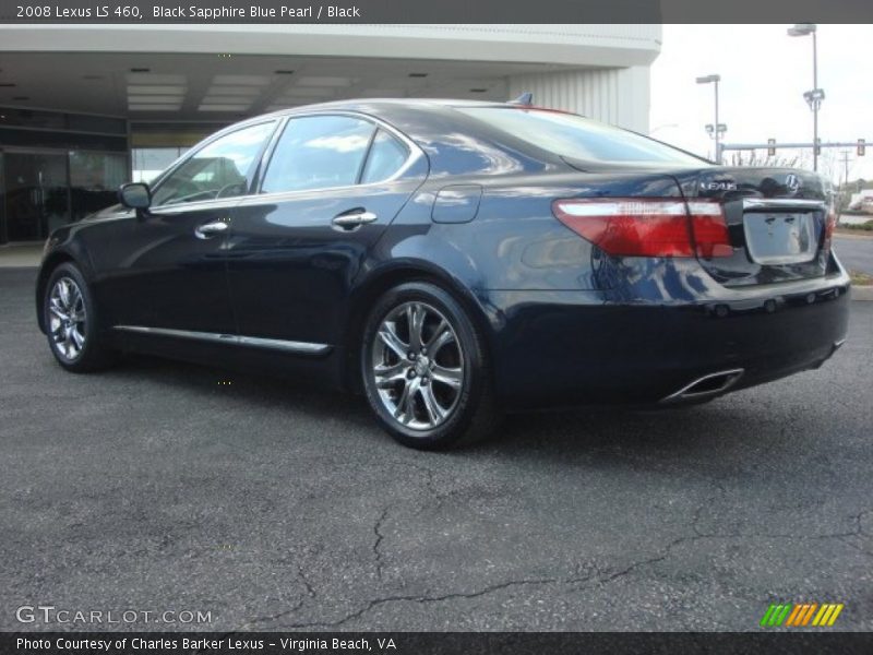 Black Sapphire Blue Pearl / Black 2008 Lexus LS 460