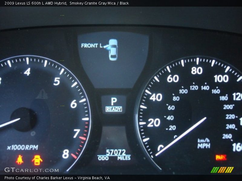 Smokey Granite Gray Mica / Black 2009 Lexus LS 600h L AWD Hybrid