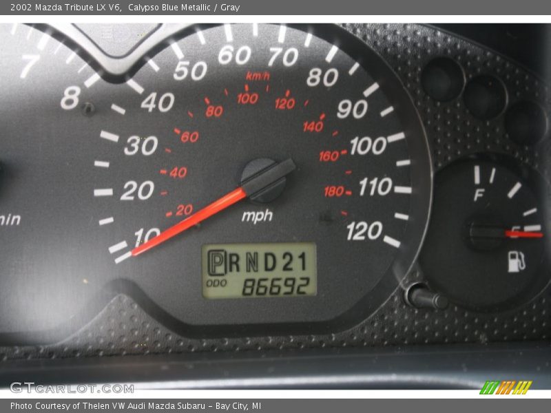 Calypso Blue Metallic / Gray 2002 Mazda Tribute LX V6